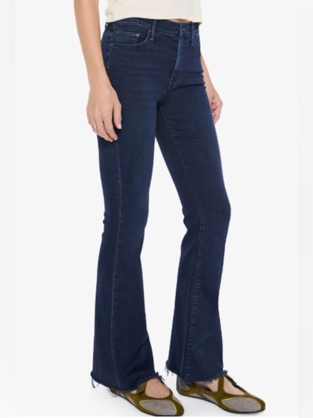 Mother The Weekender Fray Jeans in Mint Condition
